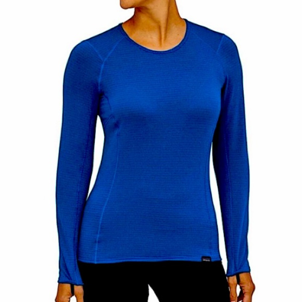 PATAGONIA Top POLARTEC MIDWEIGHT CAPILENE BASELAYER Long Sleeves Blue Size Large